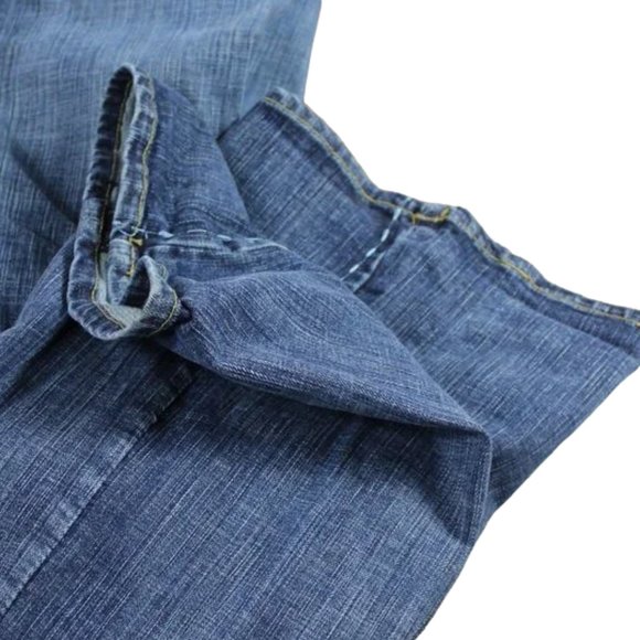 Pepe Jeans London Distressed Blue Fade Vintage Pocket Folk Art Boot, Size 12 - Picture 5 of 12